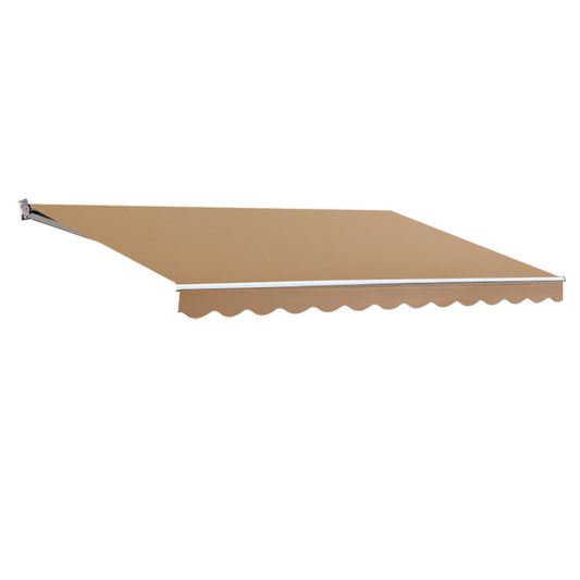 Instahut Retractable Folding Arm Awning Manual Sunshade 2.5Mx2M Beige