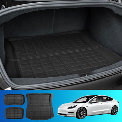 NEW Tesla Model 3 Highland 2024 Boot Liner Rear Frunk Cargo Trunk Mats Weisshorn