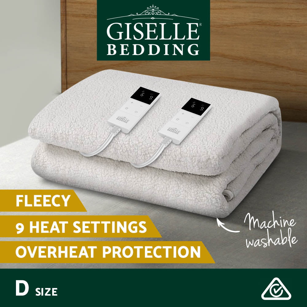 Giselle Bedding Double Size Electric Blanket Fleece