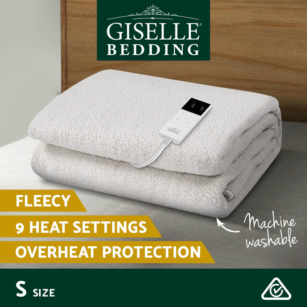 Giselle Bedding Single Size Electric Blanket Fleece