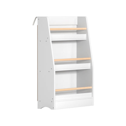 Keezi Kids Bookshelf 3 Tiers Storage Children Bookcase Organiser Display Shelf