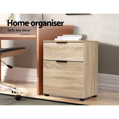 Artiss Filing Cabinet 2 Drawer Office Storage Organiser