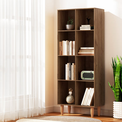 Artiss Bookshelf Bookcase 4 Tiers LEOR Walnut