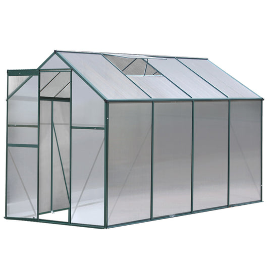 Greenfingers Greenhouse 2.52x1.9x1.83M Aluminium Polycarbonate Green House Garden Shed