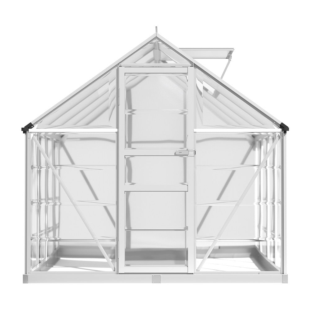 Greenfingers Greenhouse Aluminium Polycarbonate Green House Garden 248x189x200cm