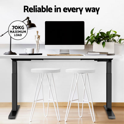 Artiss Standing Desk Electric Adjustable Sit Stand Desks Black White 140cm