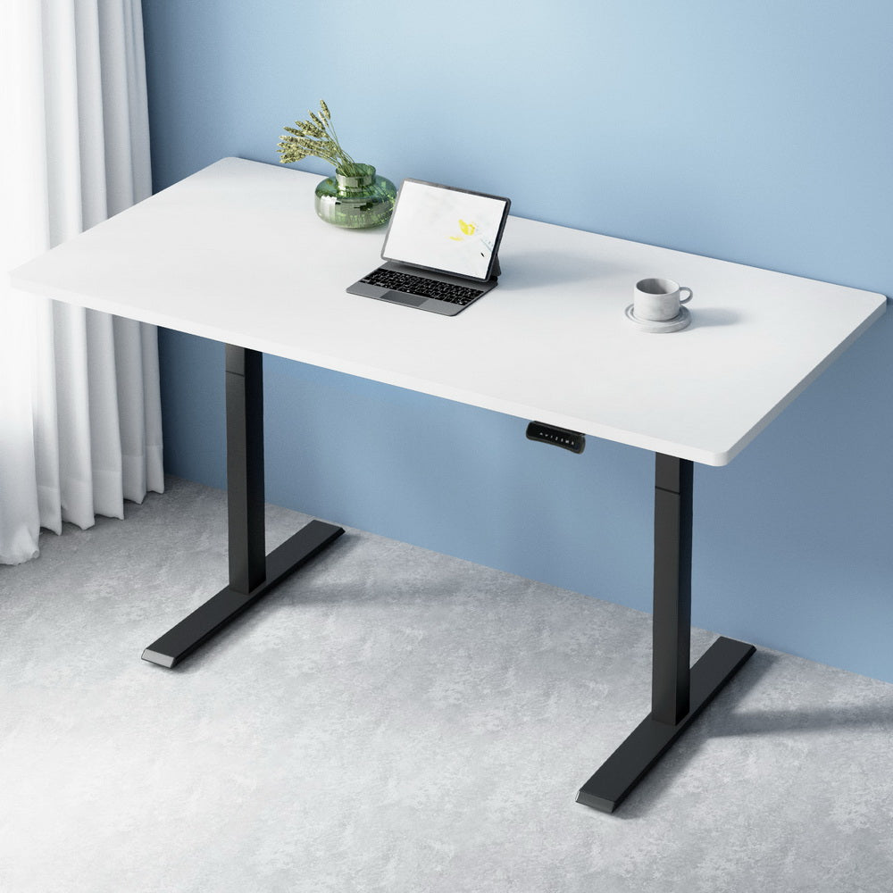 Artiss Standing Desk Electric Adjustable Sit Stand Desks Black White 140cm