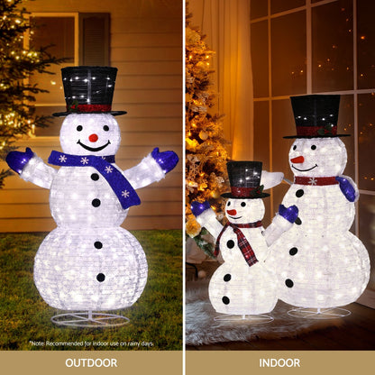 Jingle Jollys Christmas Lights 330 LED Fairy Light 3pcs Snowman Decorations Set