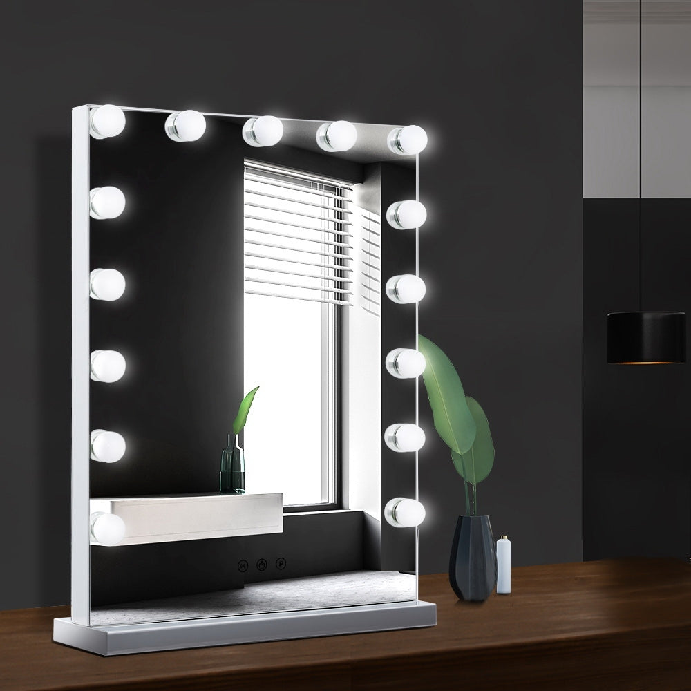 Embellir Hollywood Makeup Mirror With Light 15 LED Bulbs Lighted Frameless