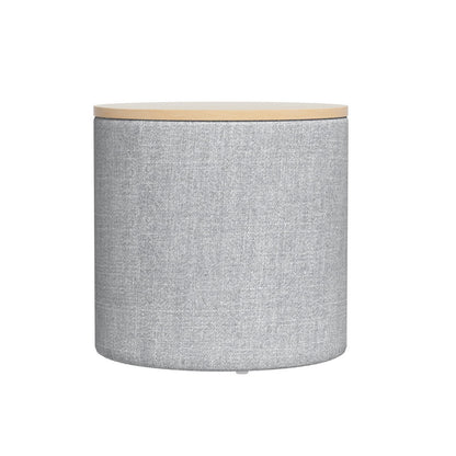 Artiss Storage Ottoman Blanket Box 40cm Linen Round Grey