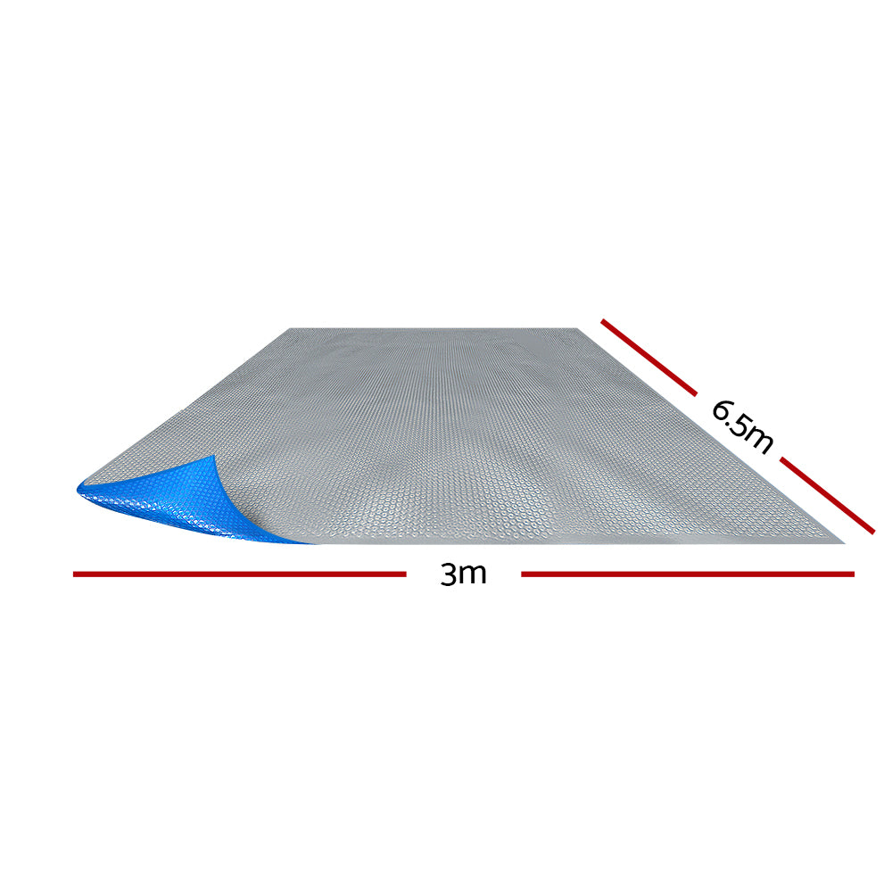 Aquabuddy Pool Cover 500 Micron 6.5x3m Swimming Pool Solar Blanket Blue Silver