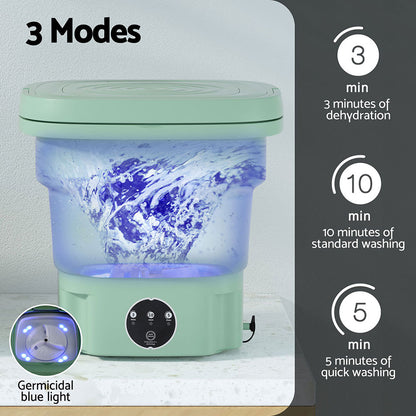 Devanti Portable Washing Machine 8L Green