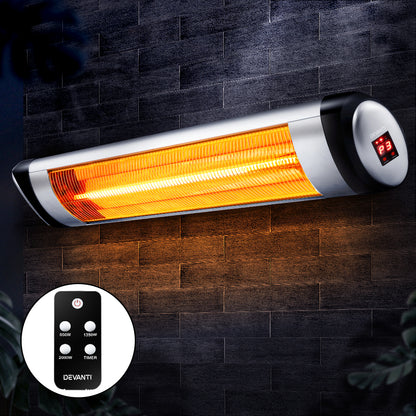 Devanti Electric Strip Heater Radiant Heaters 2000W