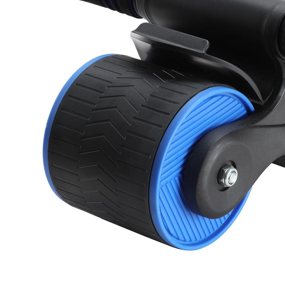 Everfit Ab Roller Automatic Rebound Abdominal Wheel Home Gym Workout Blue