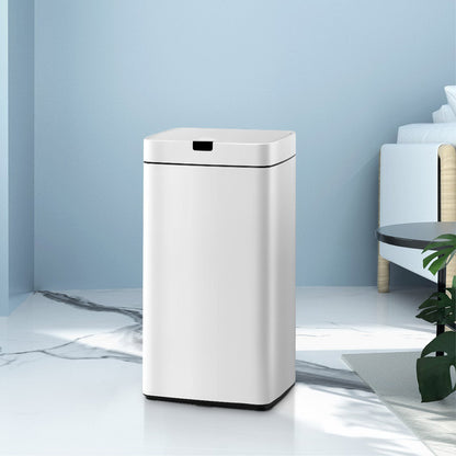 Devanti 45L Sensor Bin White