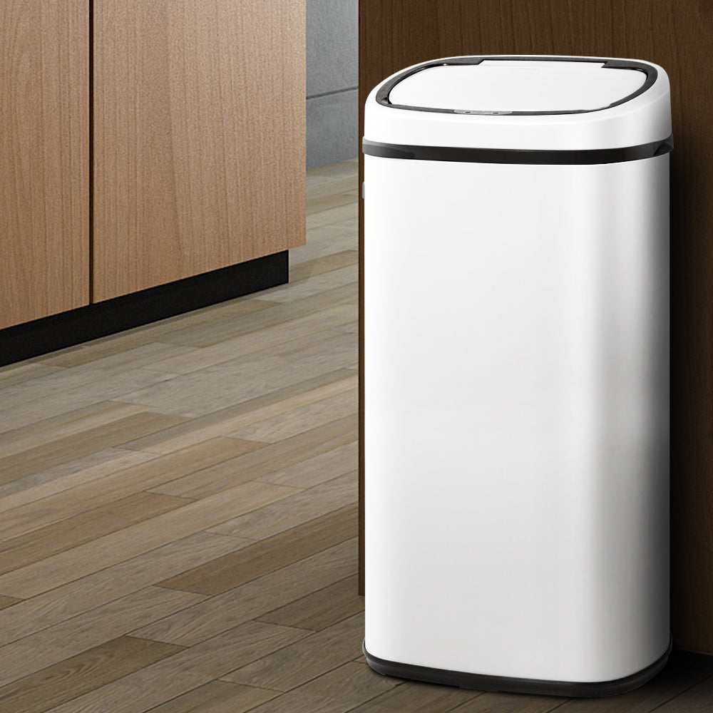 Devanti 68L Sensor Bin White