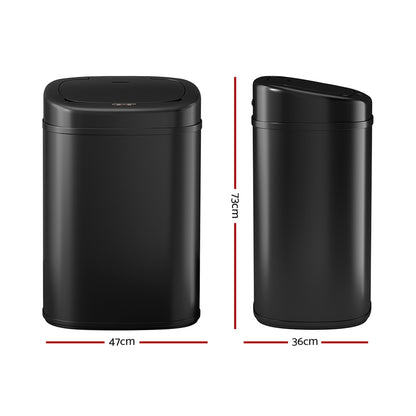 Devanti 82L Motion Sensor Bin Rubbish Waste Automatic Trash Can Kitchen Black