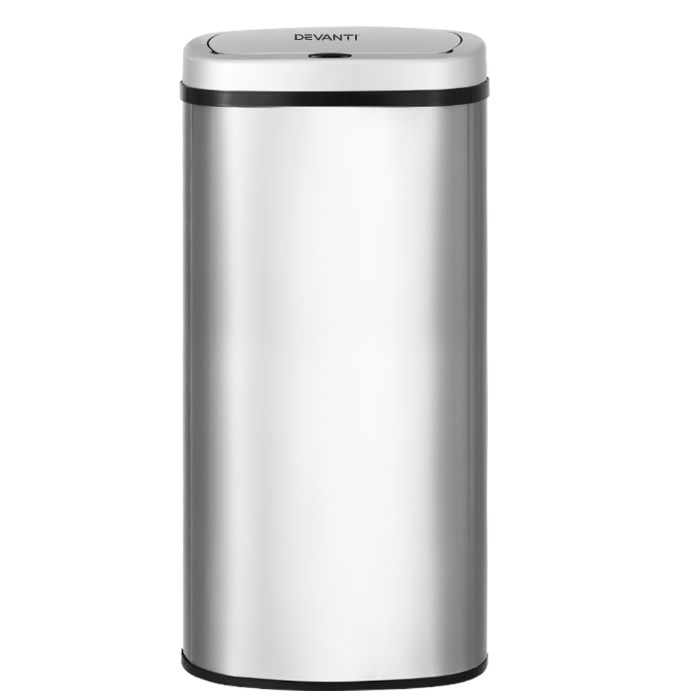 Devanti Sensor Bin 60L Motion Rubbish Stainless Trash Can Automatic Touch Free