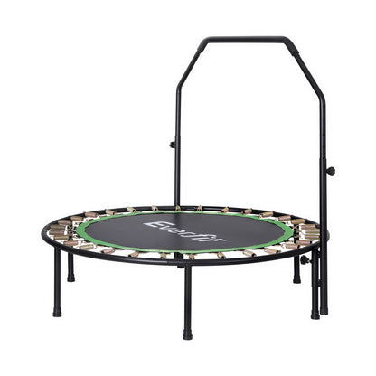 Everfit 48inch Round Trampoline Kids Exercise Fitness Adjustable Handrail Green