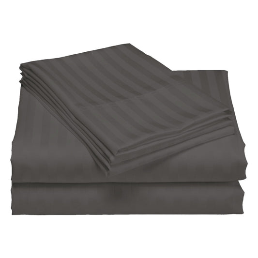 Royal Comfort 1200TC Quilt Cover Set Damask Cotton Blend Luxury Sateen Bedding - Queen - Charcoal Grey