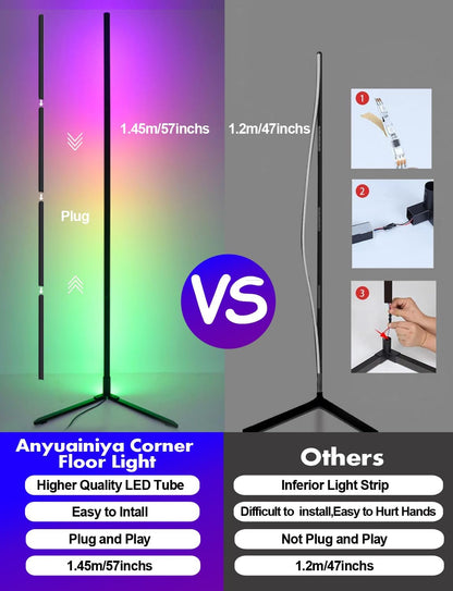 RGB LED Floor Lamp, Smart Modern, Stand Light