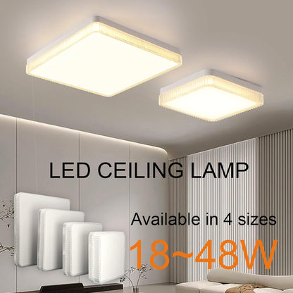 Flush Mount Ceiling Lights LED, Square White (23cm 36W)