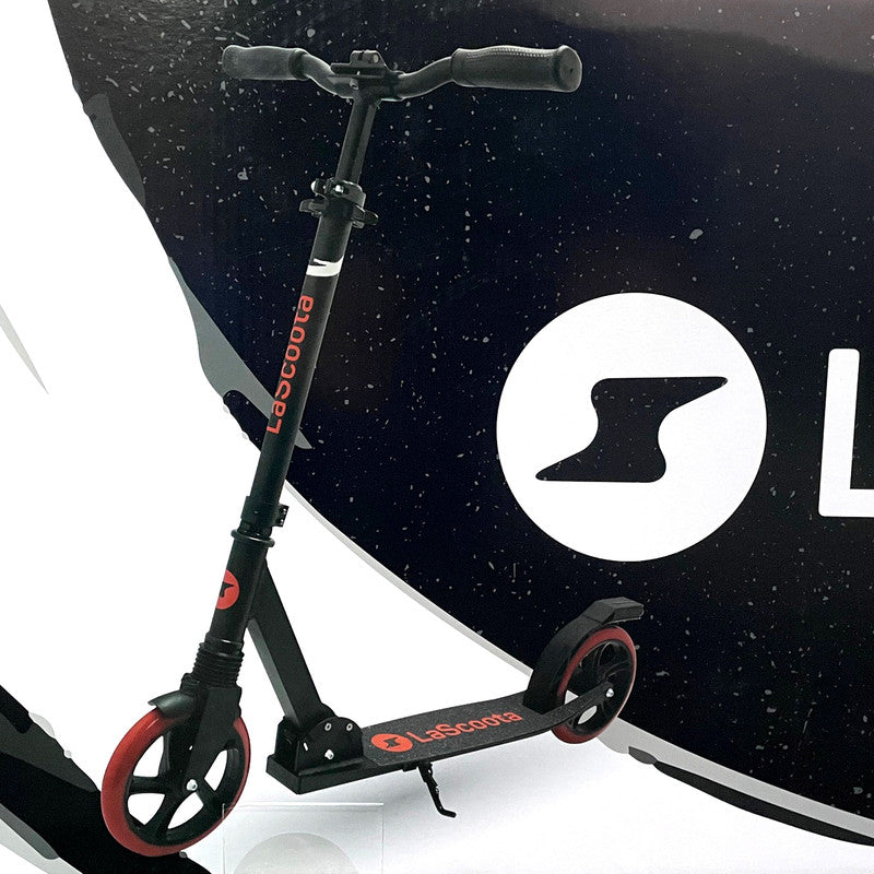 Lascoota Pulse Kick Push Commuter Scooter Teen Adult Black