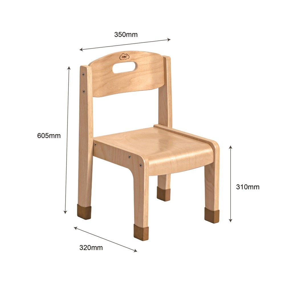 Jooyes Goteborg Kids Stackable Chairs 4 Pack - H30cm