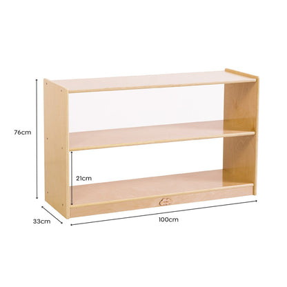 Jooyes 2 Shelf Wooden Storage Cabinet Open Back H60.5cm