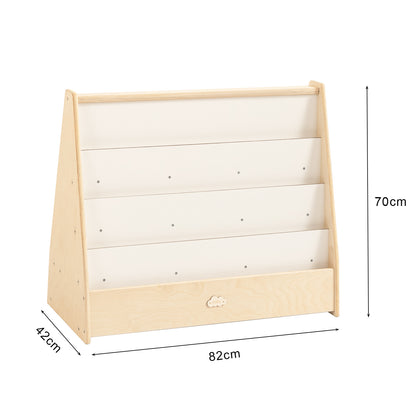 Jooyes Kids 4 Tier Wooden Display Bookcase With White Board And Storage