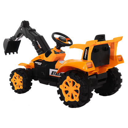 Children's Electronic Ride-on Excavator & Dump Truck, 30kg Capacity