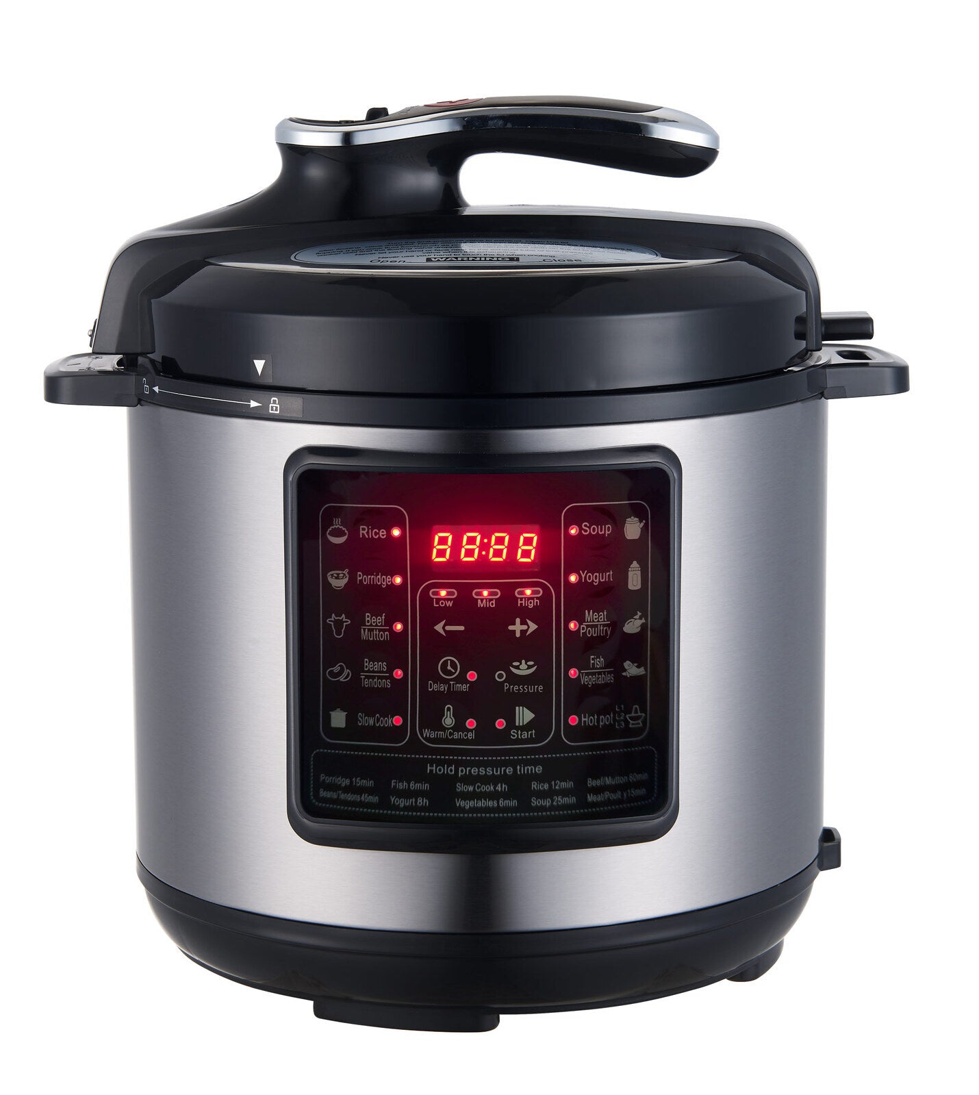 6L Non-stick Electric Pressure Cooker w/ Pressure Gauge