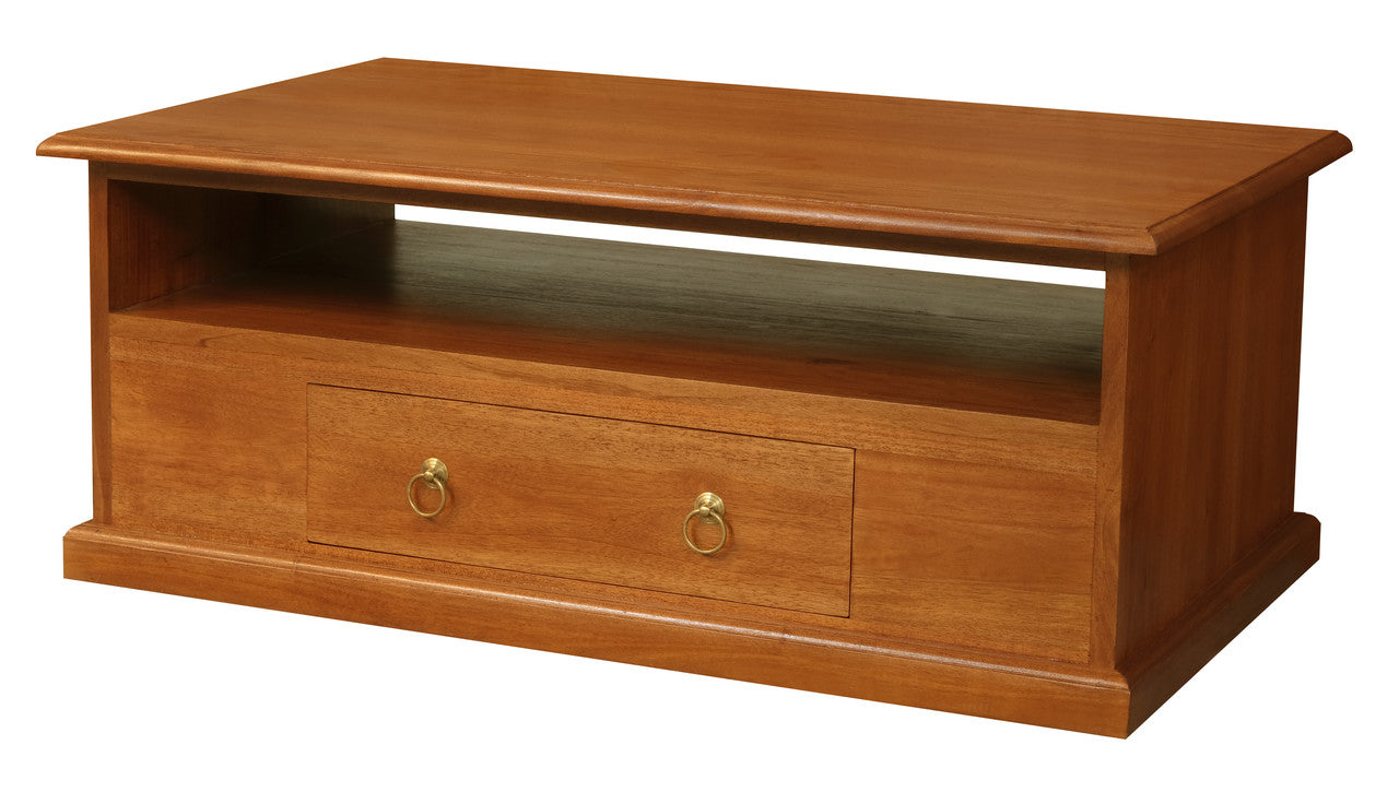 Tasmania 2 Drawer Coffee Table - Light Pecan