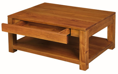 Amsterdam 2 Drawer Coffee Table - Light Pecan