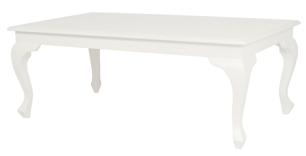 Queen Anne Coffee Table 120 x 70 cm - White