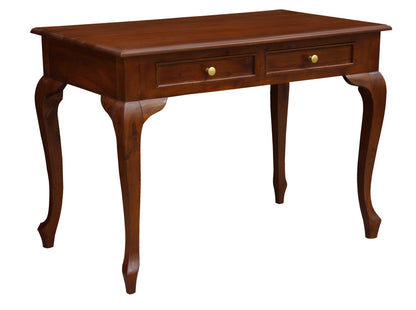 Queen Anne 2 Drawer Desk (Mahogany)