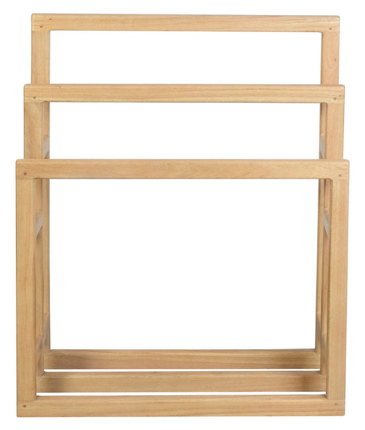 Nobu Solid White Cedar Wood Towel Stand (Natural)