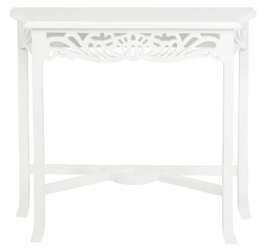 Sierra Carved Sofa Table (White)