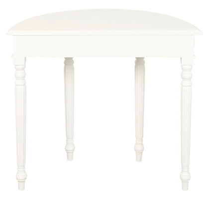 Turn Leg Half Round Sofa Table (White)