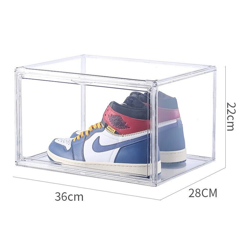 1PC Ultra-clear sneaker storage magnetic side display acrylic shoe box shoe box