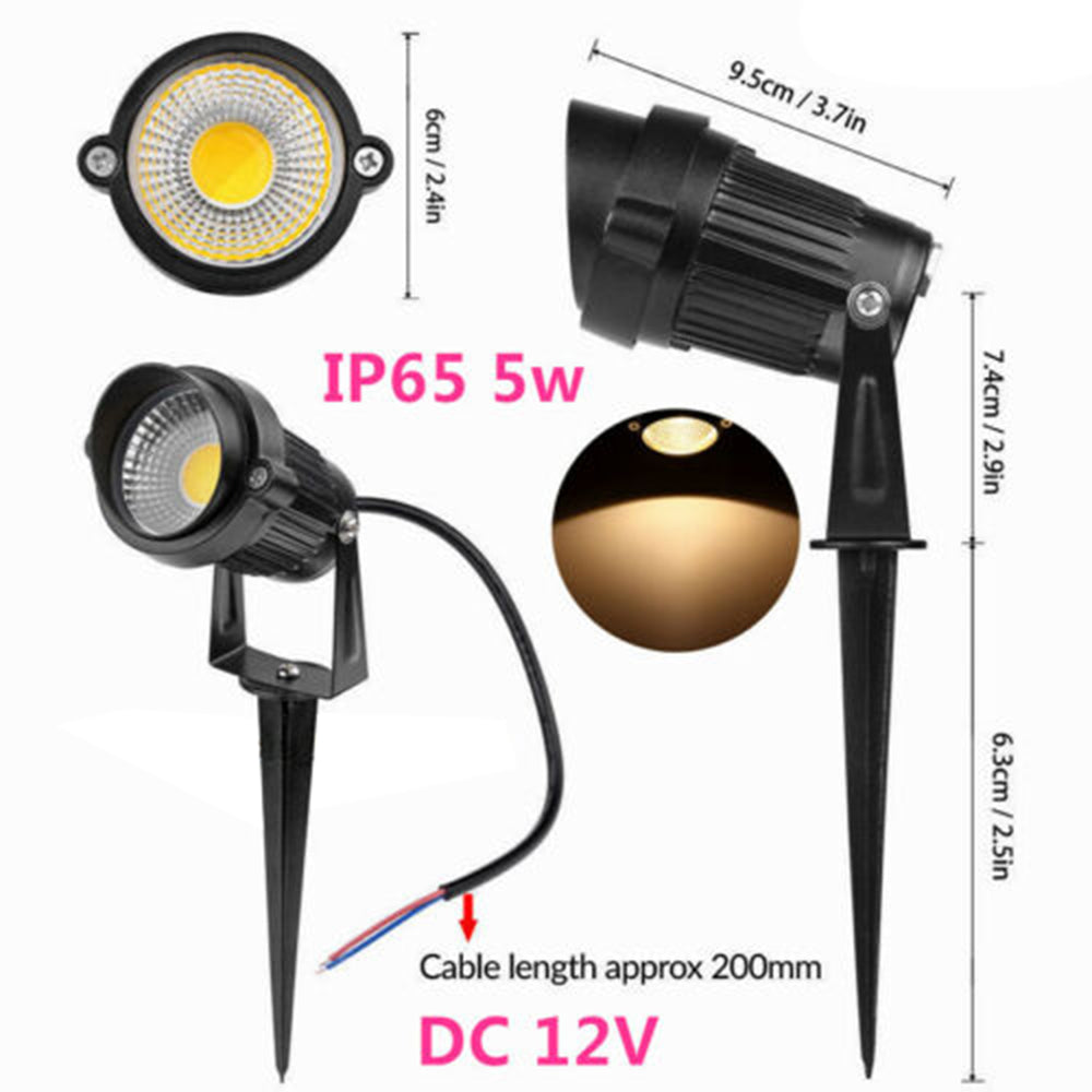 10X LED Spotlights Landscape Warm light Lamp Waterproof Outdoor Garden Yard 12V