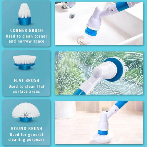 2PCS Rechargeable Spin Scrubber Electric Turbo Scrub Cleaning Brush Cordless Kit