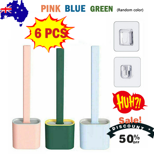 Bathroom Silicone Bristle Toilet Brush Creative Cleaning Flex Revolutionary Random color