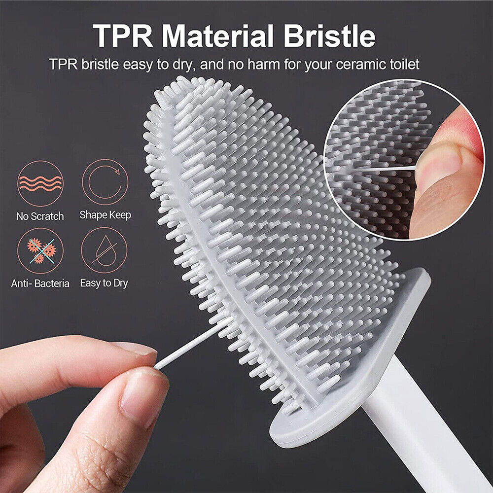 Bathroom Silicone Bristle Toilet Brush Creative Cleaning Flex Revolutionary Random color