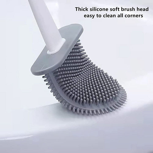 Bathroom Silicone Bristle Toilet Brush Creative Cleaning Flex Revolutionary Random color