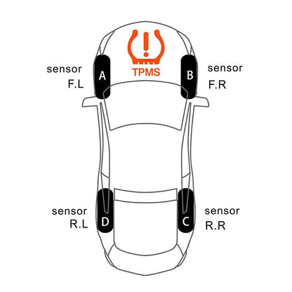 4 Sensor Solar Wireless TPMS Car Tire Tyre Pressure System Monitoring External