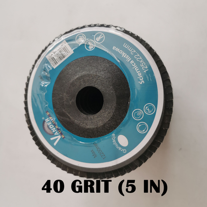 20 PCS 40 Grit Grinding Wheel 5'' 125MM Angle Grinder Flap Sanding Disc AU