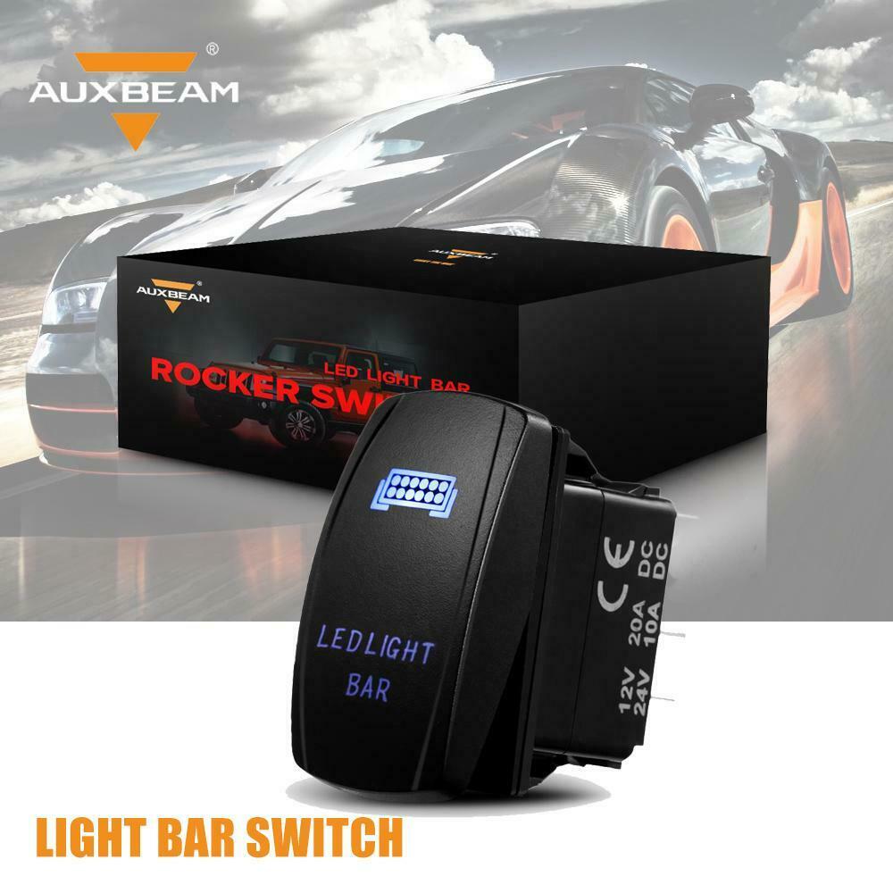 Auxbeam LED Switch+Switching Lines ON-OFF For 12V/24V Car Motorcycles Buses RVs