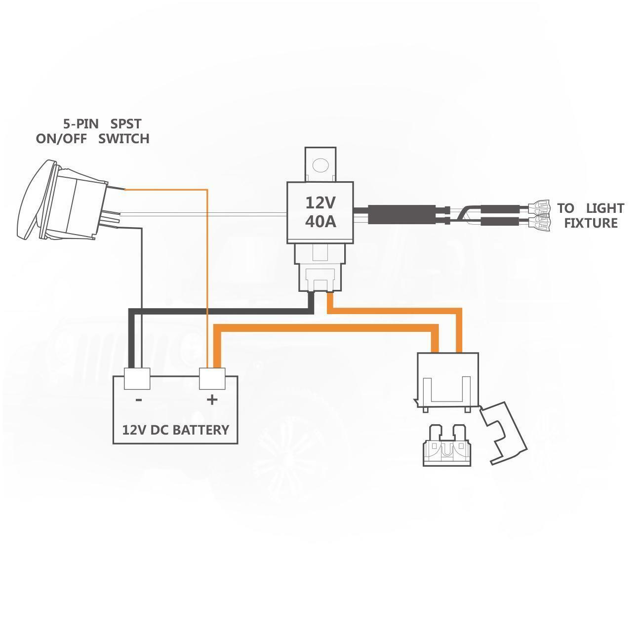 Auxbeam LED Switch+Switching Lines ON-OFF For 12V/24V Car Motorcycles Buses RVs