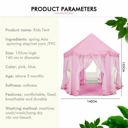 Kids Girls Boys Playhouse Play Tent Pop Up Castle Princess Indoor Outdoor Tent